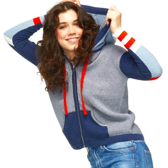 Zaket & Plover BIRDEYE HOODIE Denim Combo Small - Picture 4 of 12